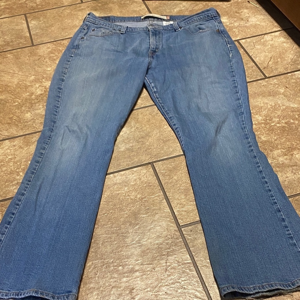 Y2K Levi's Women’s Nouveau Bootcut Size 12 S Jeans in Classic Blue Denim Grunge